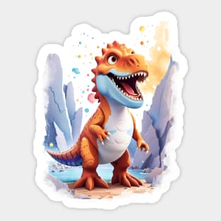 Colorful Cute Dinosaur Trex Sticker